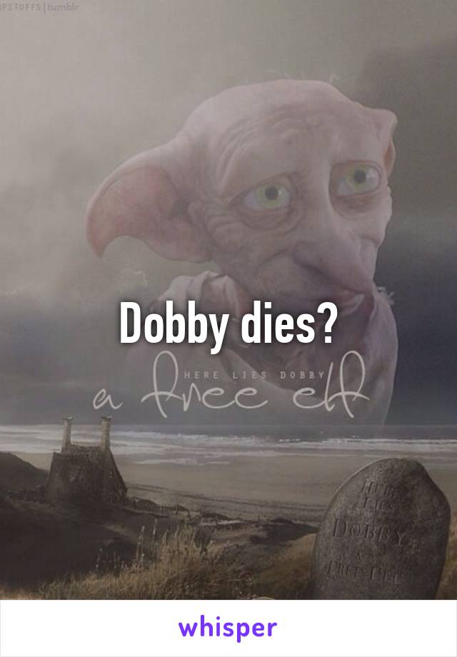 Dobby dies?