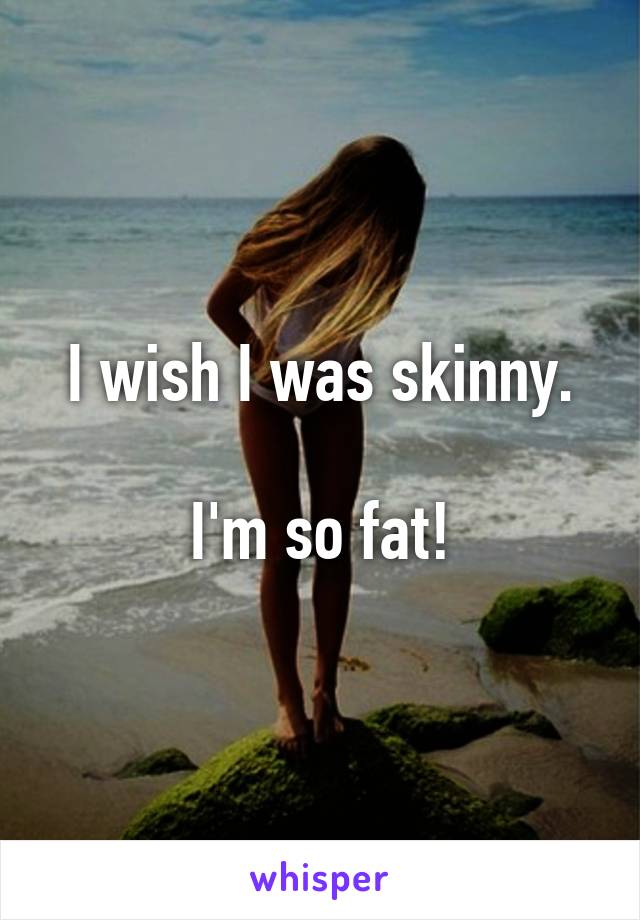 I wish I was skinny.

I'm so fat!