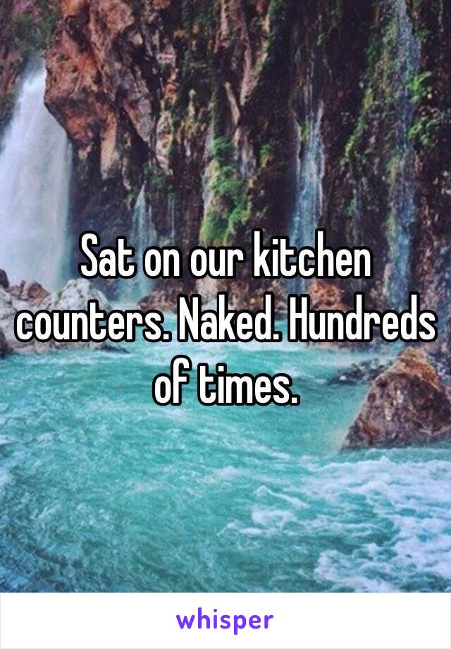 Sat on our kitchen counters. Naked. Hundreds of times.