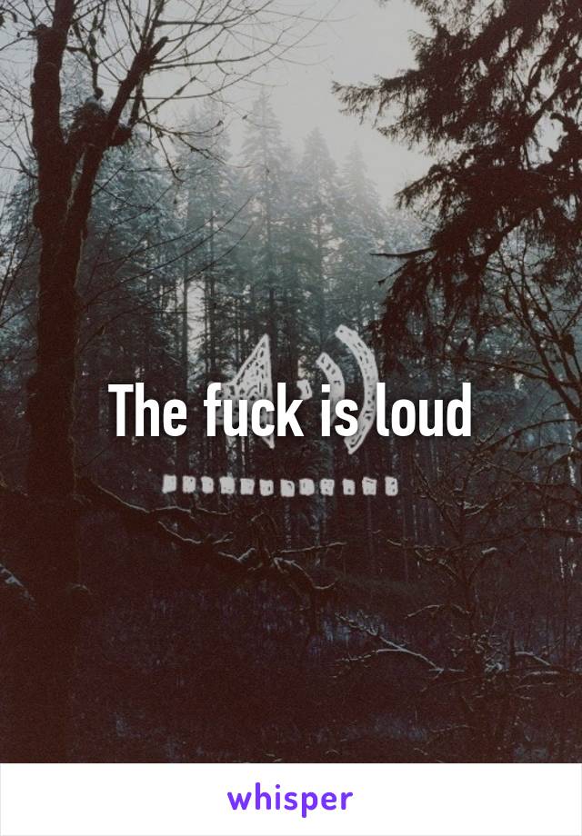 The fuck is loud