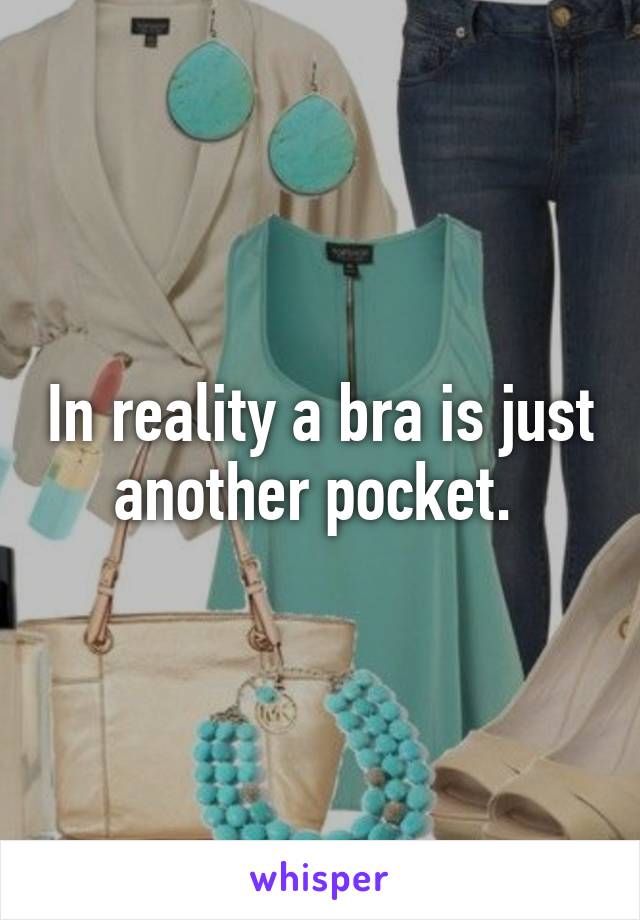 In reality a bra is just another pocket. 