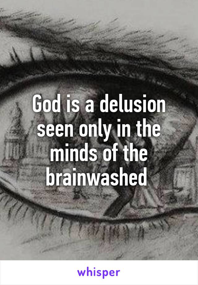 God is a delusion seen only in the minds of the brainwashed 