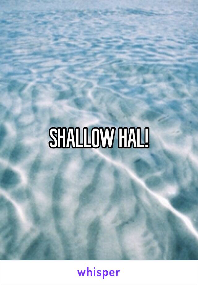 SHALLOW HAL!