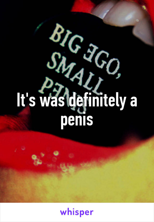 It's was definitely a penis