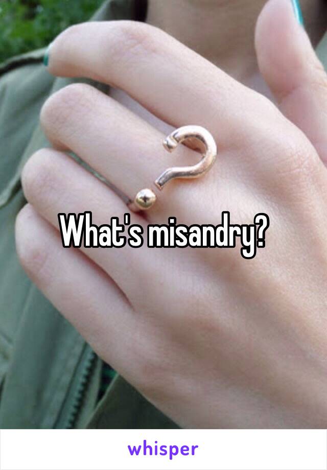 What's misandry?