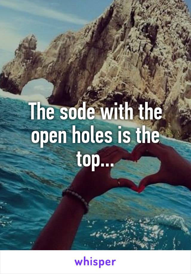 The sode with the open holes is the top...