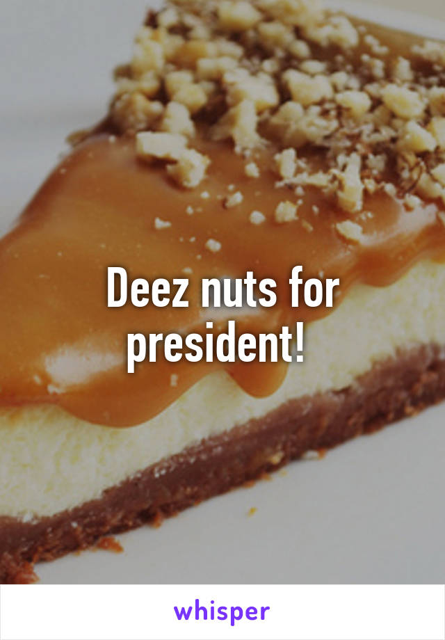 Deez nuts for president! 