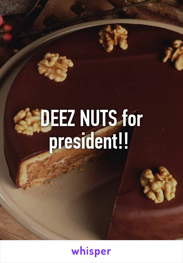 DEEZ NUTS for president!! 