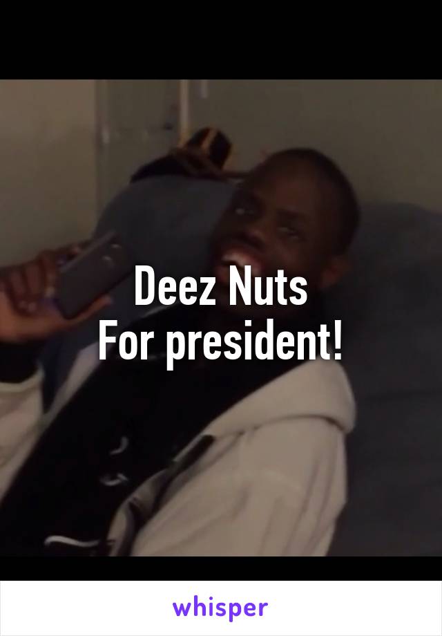 Deez Nuts
For president!