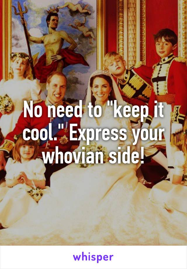 No need to "keep it cool." Express your whovian side!