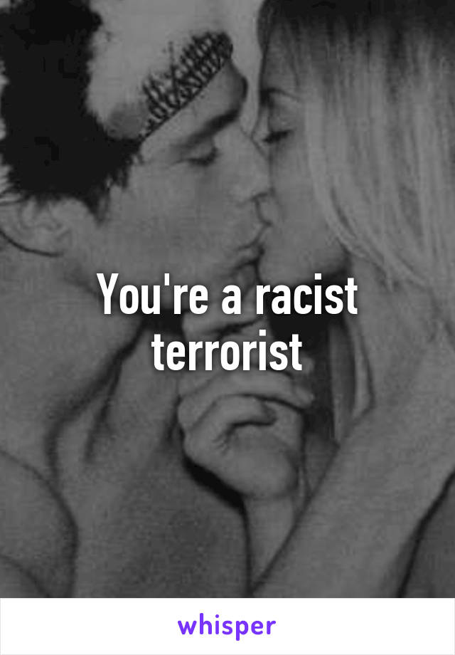 You're a racist terrorist