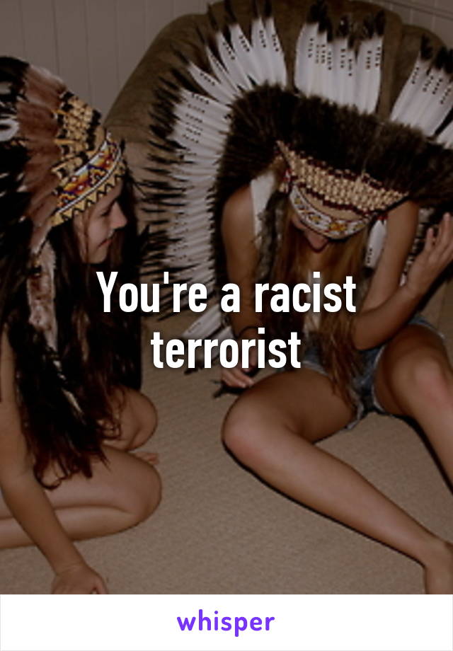 You're a racist terrorist