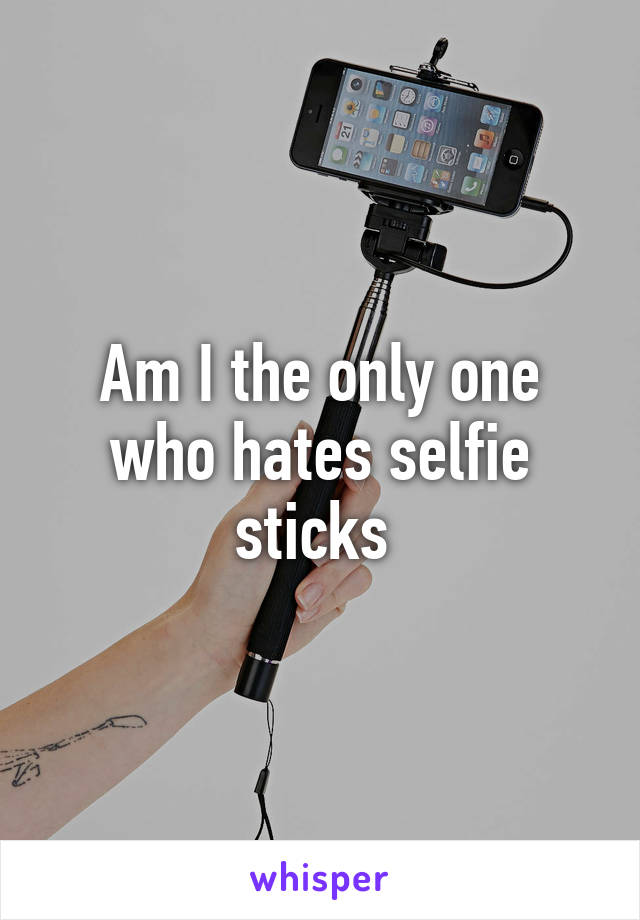 Am I the only one who hates selfie sticks 