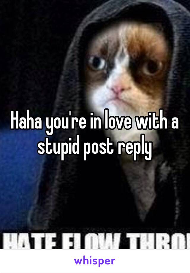 Haha you're in love with a stupid post reply 