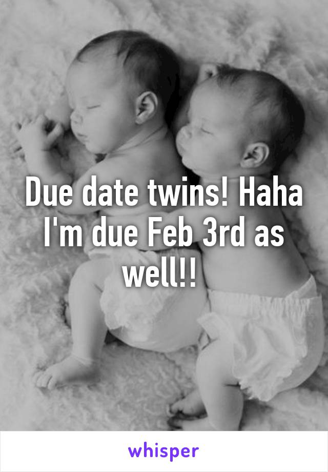 Due date twins! Haha I'm due Feb 3rd as well!! 