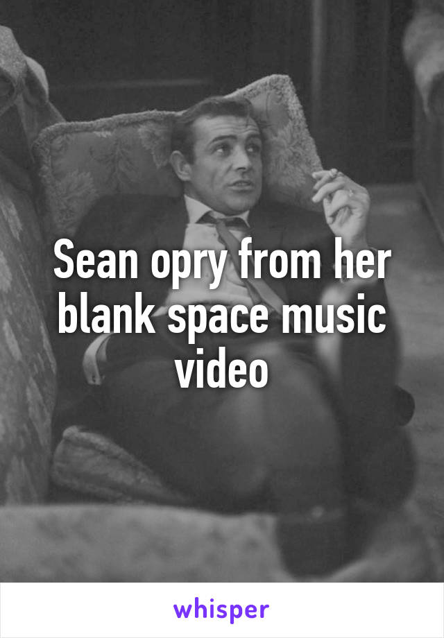 Sean opry from her blank space music video