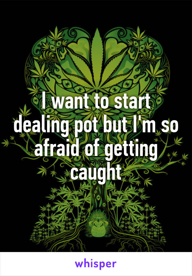 I want to start dealing pot but I'm so afraid of getting caught