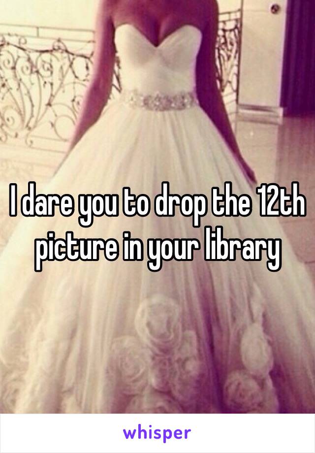 I dare you to drop the 12th picture in your library 