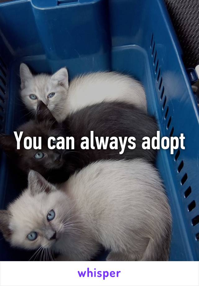 You can always adopt