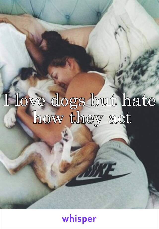 I love dogs but hate how they act