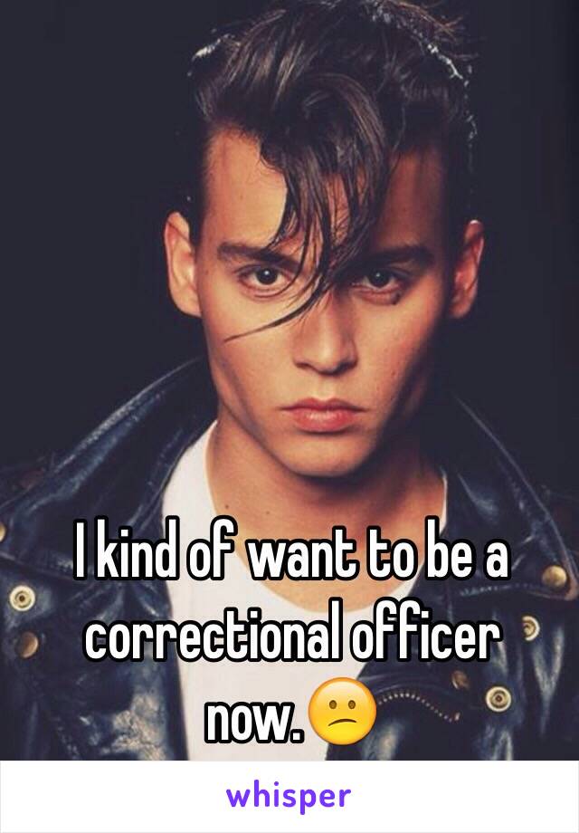 I kind of want to be a correctional officer now.😕