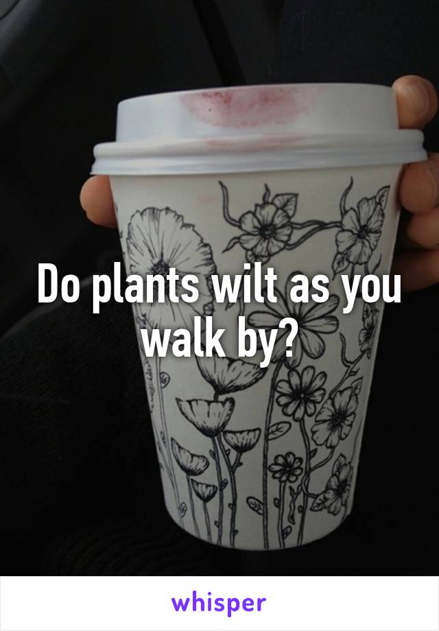 Do plants wilt as you walk by?