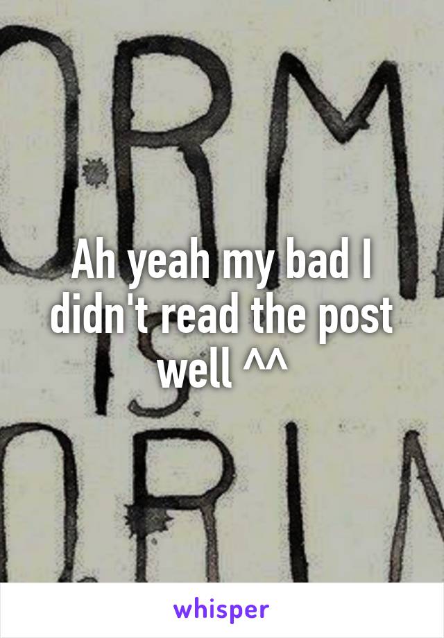 Ah yeah my bad I didn't read the post well ^^