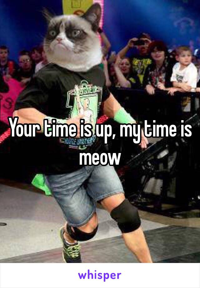 Your time is up, my time is meow