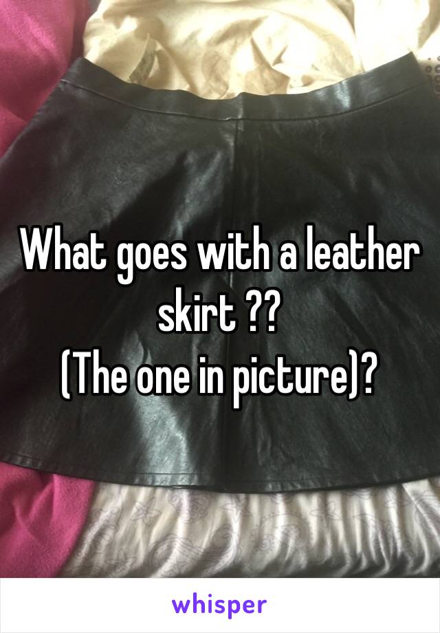 What goes with a leather skirt ?? 
(The one in picture)?