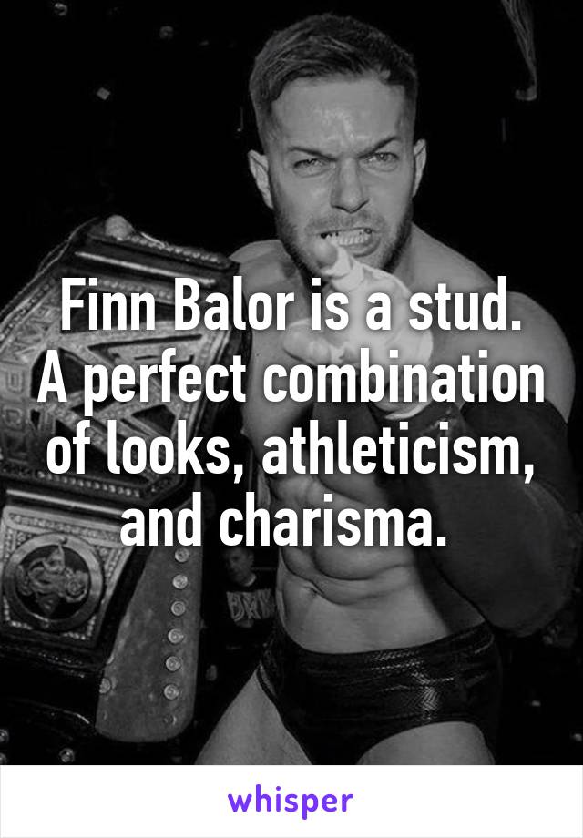 Finn Balor is a stud. A perfect combination of looks, athleticism, and charisma. 