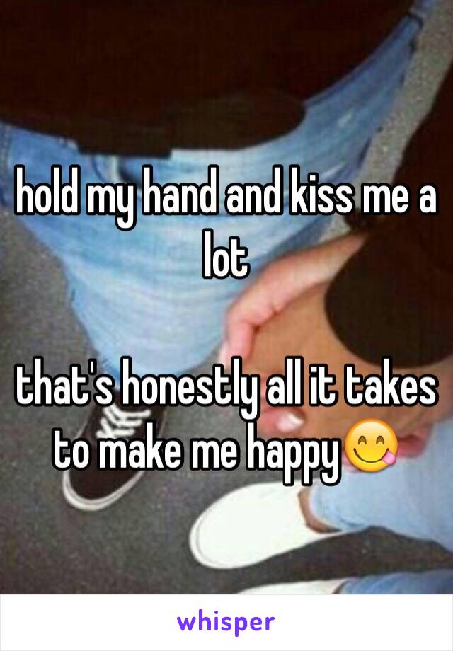 hold my hand and kiss me a lot

that's honestly all it takes to make me happy😋