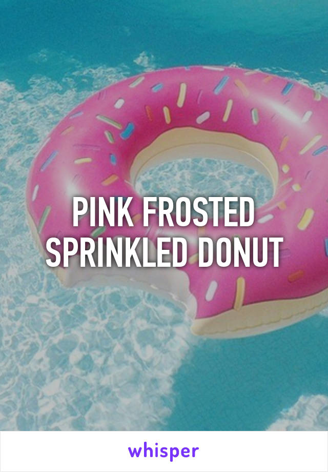 PINK FROSTED SPRINKLED DONUT