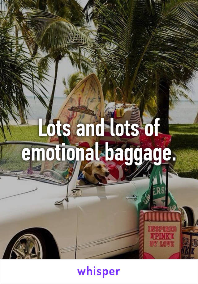 Lots and lots of emotional baggage.