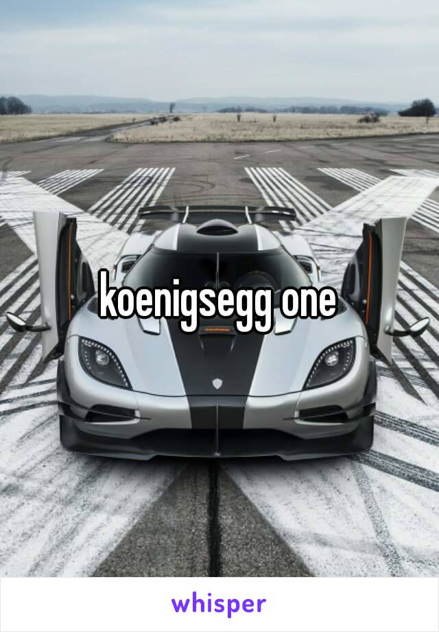 koenigsegg one