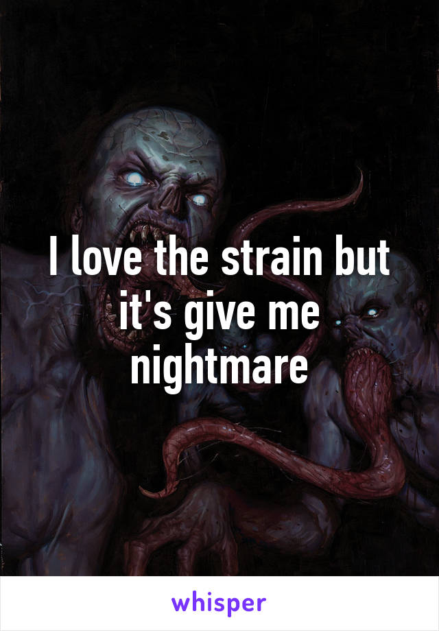 I love the strain but it's give me nightmare