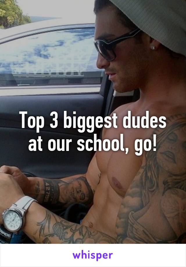 Top 3 biggest dudes at our school, go!