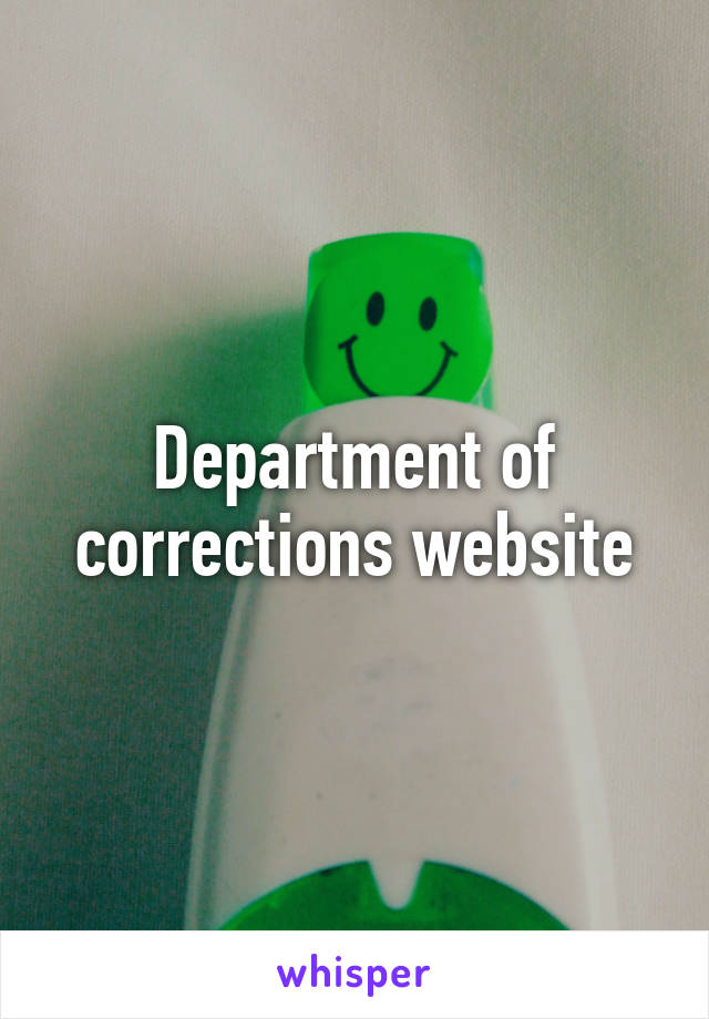 Department of corrections website