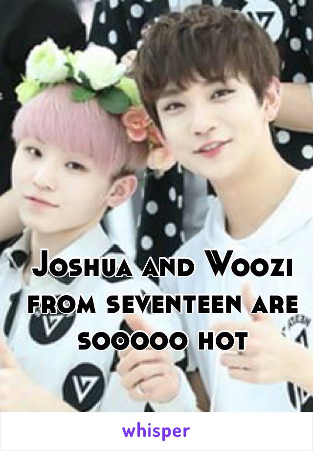 Joshua and Woozi from seventeen are sooooo hot