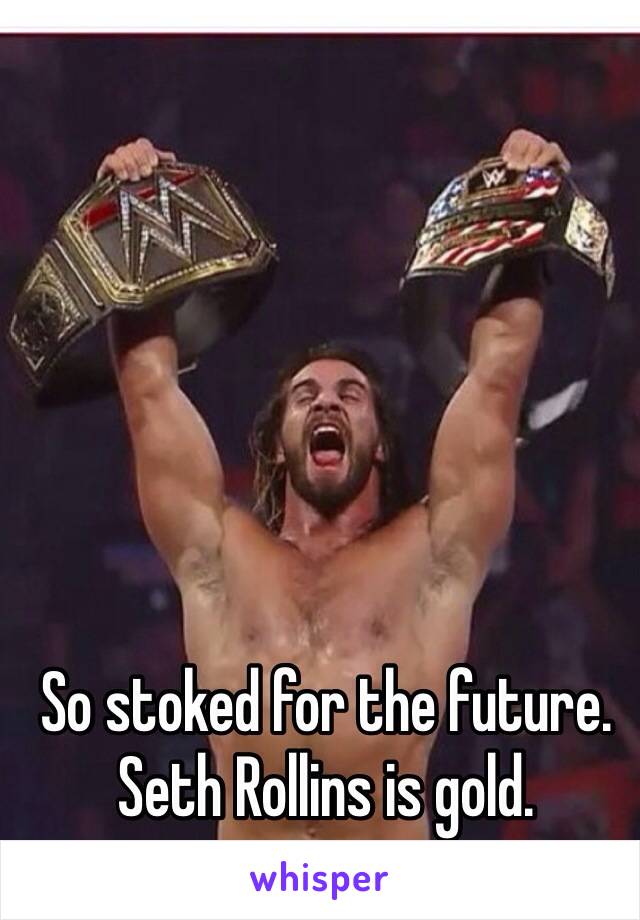 So stoked for the future.
Seth Rollins is gold. 