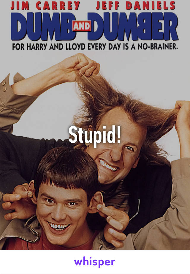 Stupid!