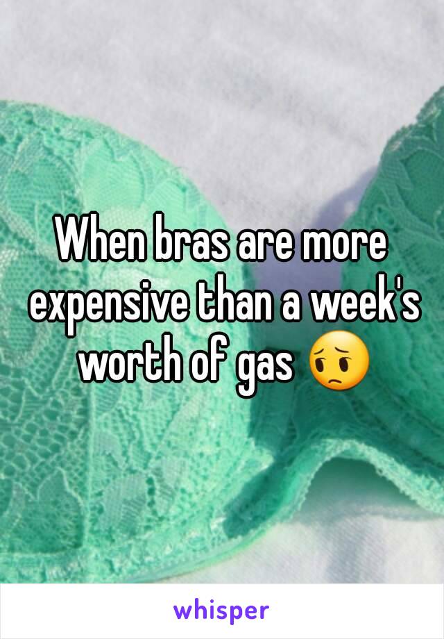 When bras are more expensive than a week's worth of gas 😔