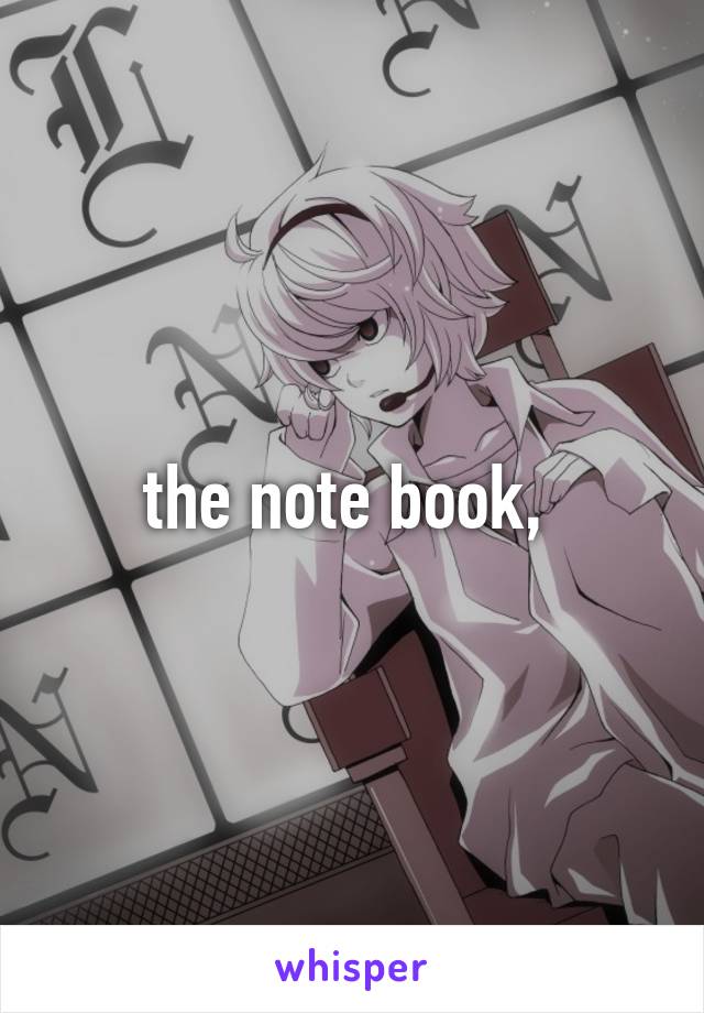 the note book, 