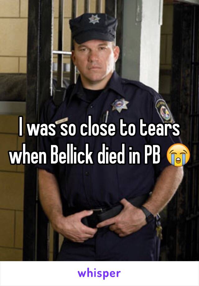 I was so close to tears when Bellick died in PB 😭