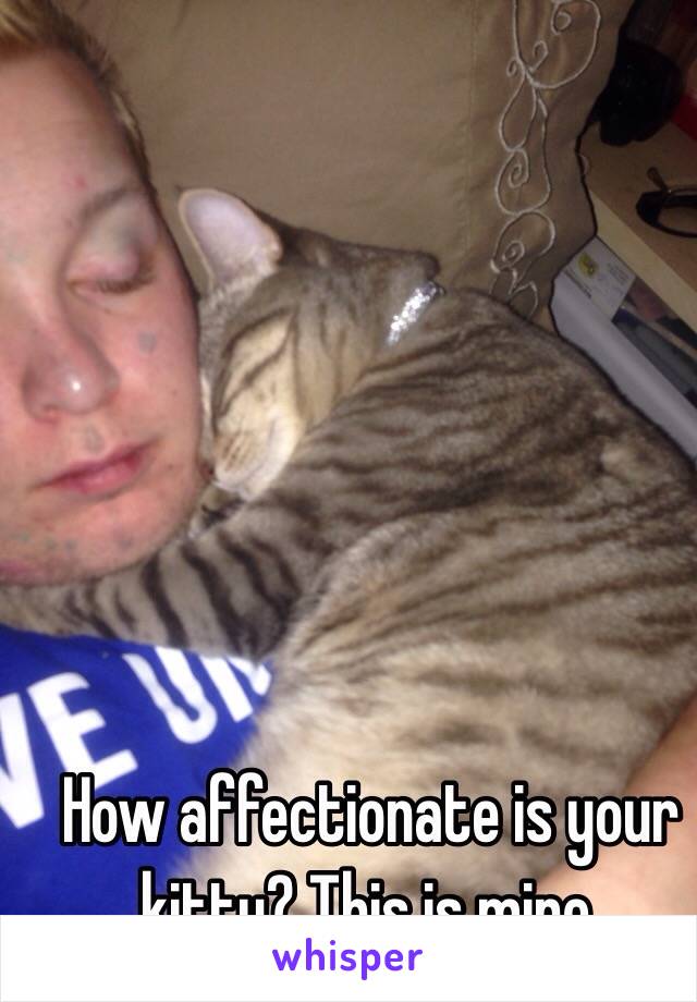 How affectionate is your kitty? This is mine. 