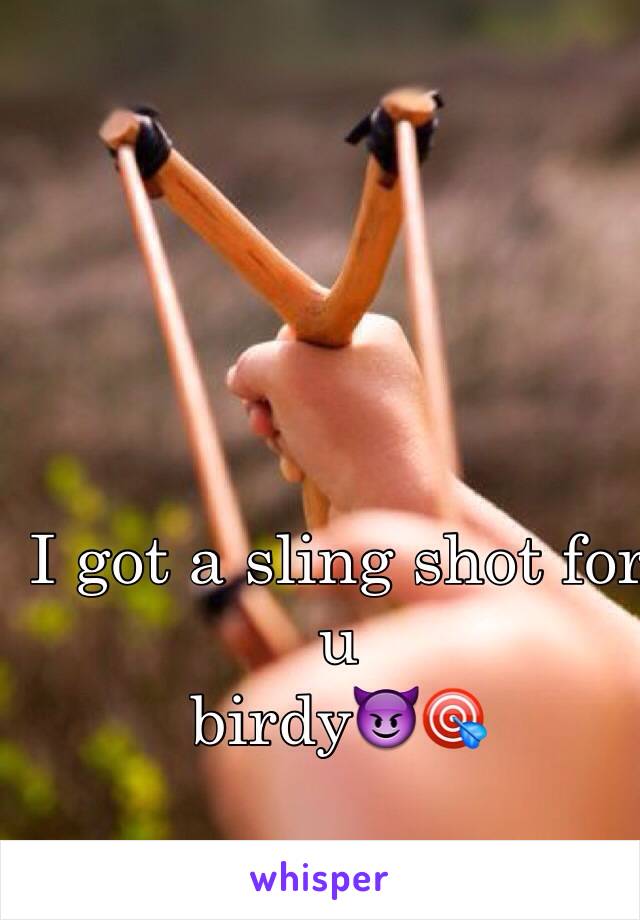 I got a sling shot for u 
birdy😈🎯