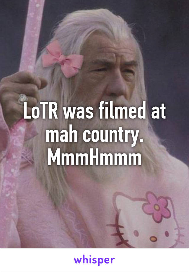 LoTR was filmed at mah country. MmmHmmm