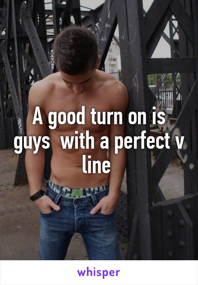 A good turn on is guys  with a perfect v line 