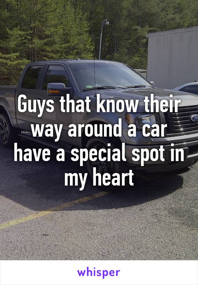 Guys that know their way around a car have a special spot in my heart