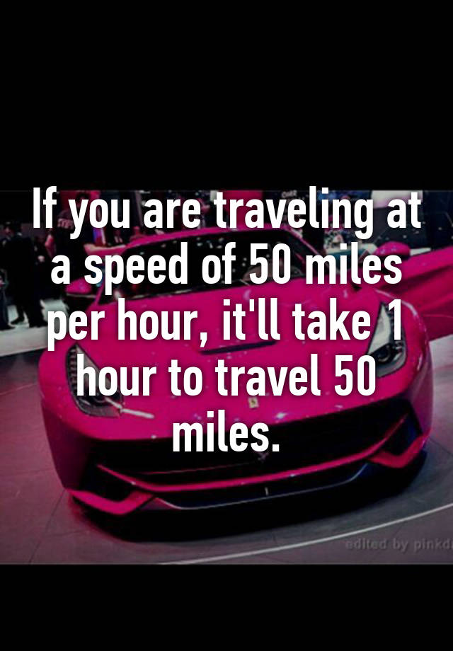 cost to travel 50 miles