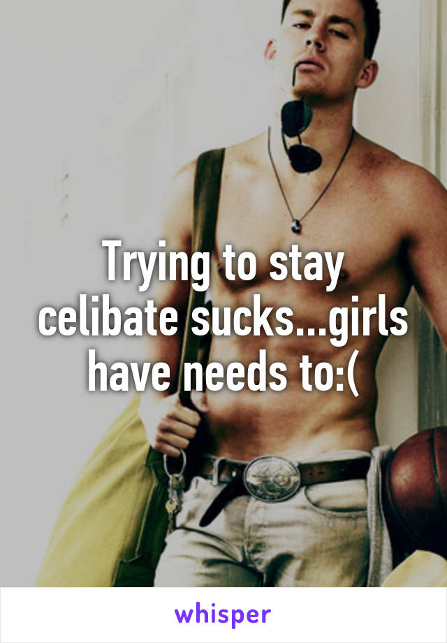 Trying to stay celibate sucks...girls have needs to:(